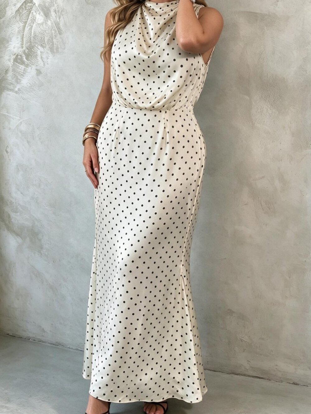 Multicolor Elegant Women's Plus Size Party Long Dress - Picture 3 of 7